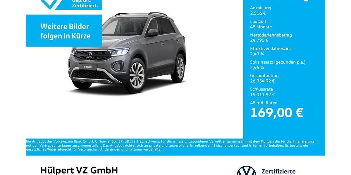 VW T-Roc 4.765 km 26.288 &euro; Dortmund 44141