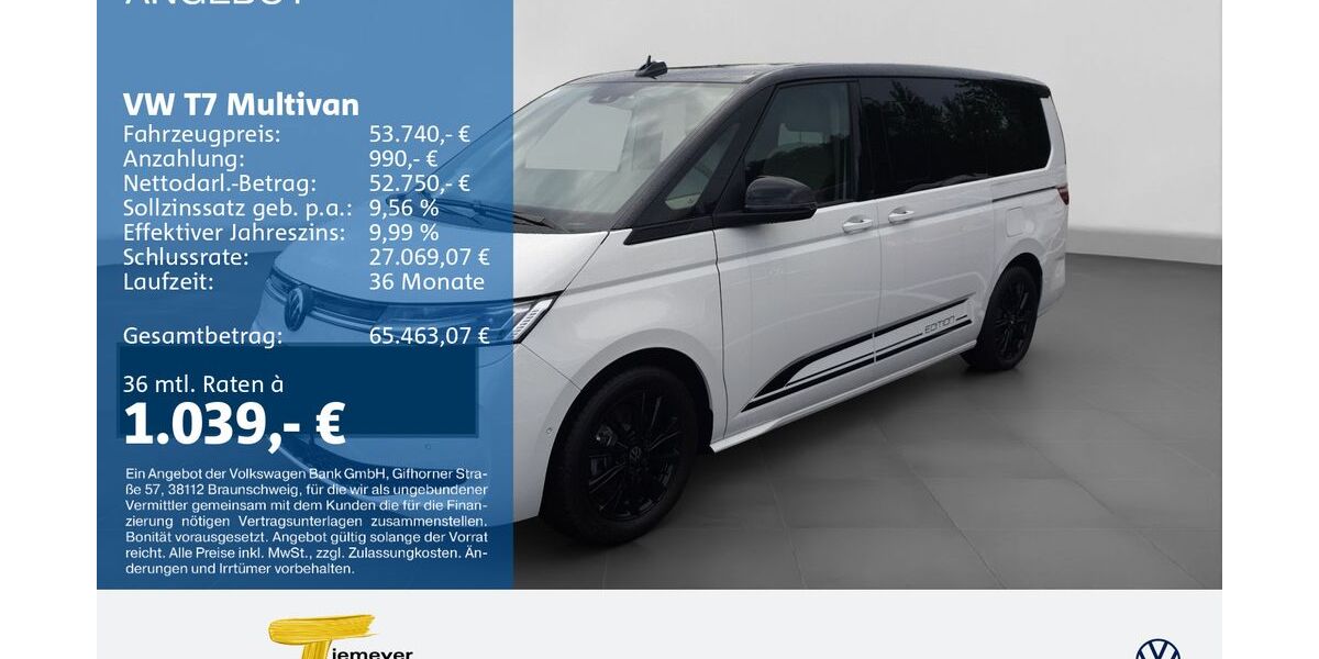 VW T7 Multivan 22.616 km 49.890 &euro; Bochum 44892
