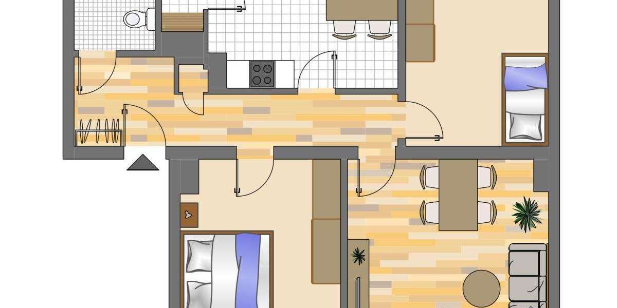 Etagenwohnung Dortmund Gartenstadt - 3 Zimmer, 76 m&sup2;, 699&euro; | Angebot:26607487