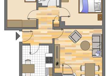 Wohnung Gelsenkirchen Hassel - 3 Zimmer, 60 m&sup2;, 429&euro; | Angebot:23653954