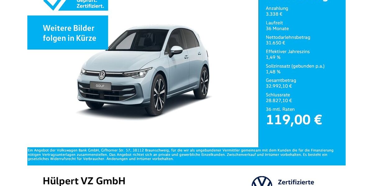 VW Golf 8.912 km 33.844 &euro; Dortmund 44379