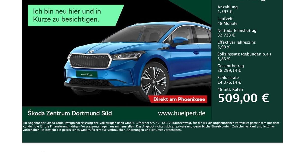 Skoda Enyaq 61.568 km 33.666 &euro; Dortmund 44269