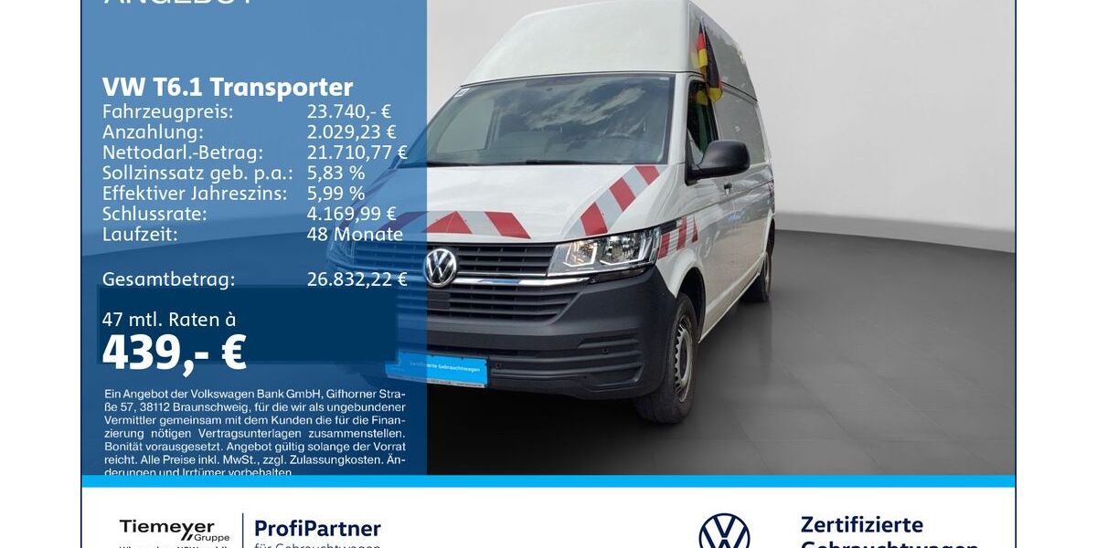 VW T6 Transporter 59.462 km 22.880 &euro; Recklinghausen 45663