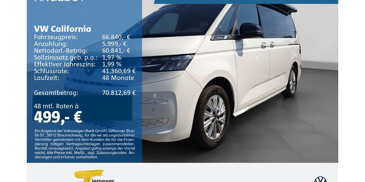 VW T7 California 21.406 km 65.870 &euro; Bochum 44892
