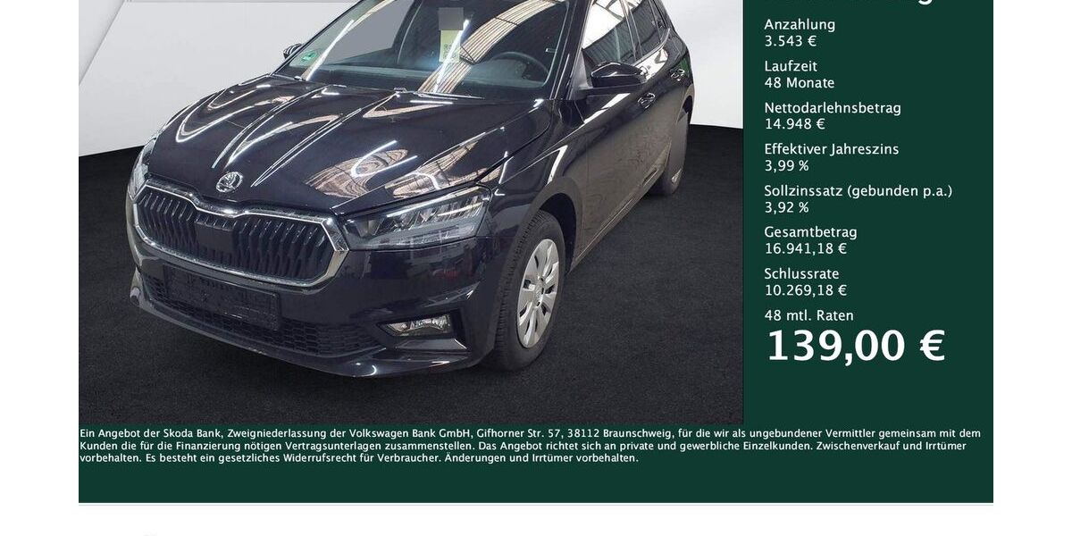 Skoda Fabia 15.364 km 17.991 &euro; Dortmund 44269