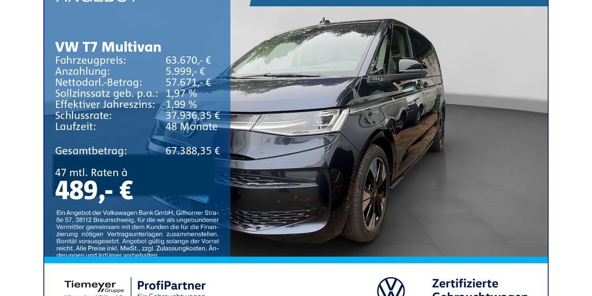 VW T7 Multivan 20.262 km 63.670 &euro; Recklinghausen 45663