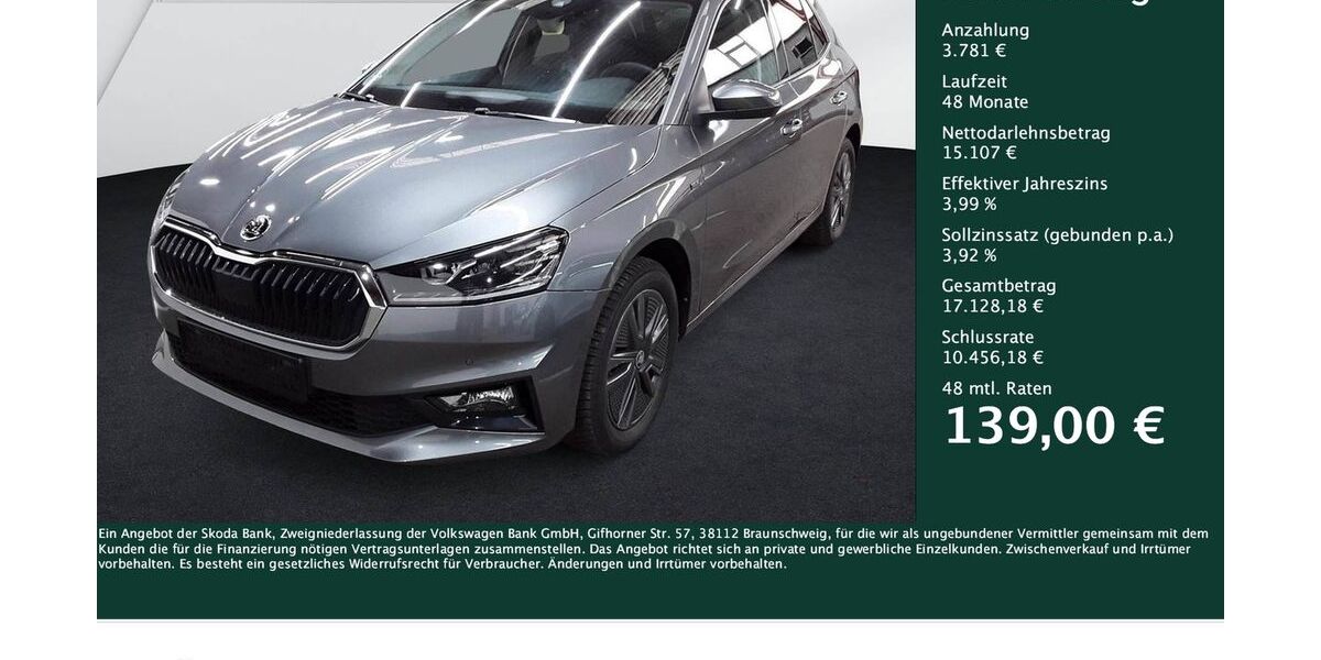 Skoda Fabia 12.187 km 18.441 &euro; Dortmund 44269