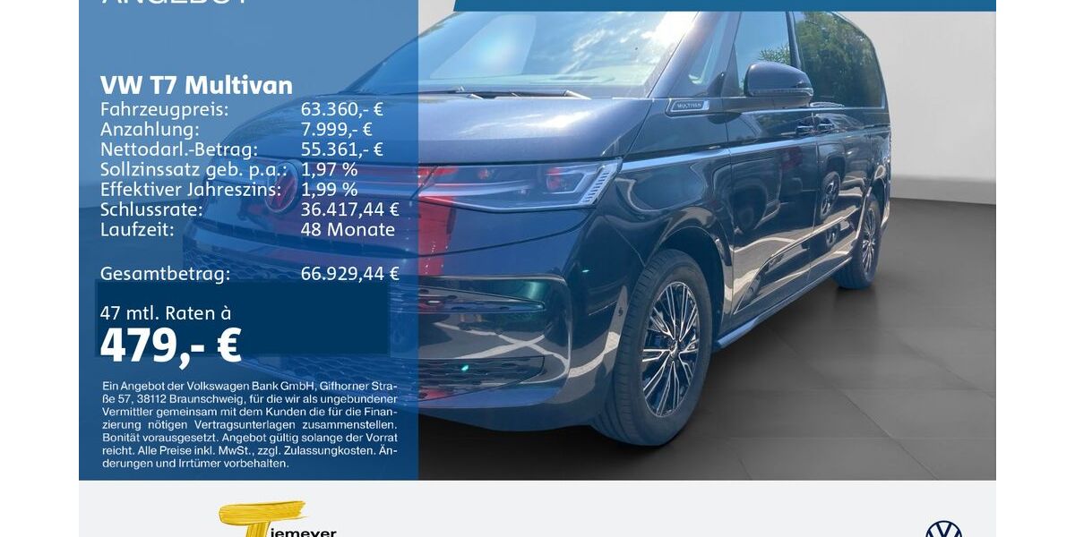 VW T7 Multivan 23.591 km 62.820 &euro; Bochum 44892