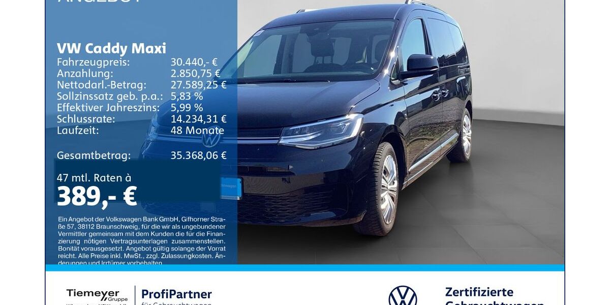 VW Caddy 52.603 km 28.820 &euro; Recklinghausen 45663