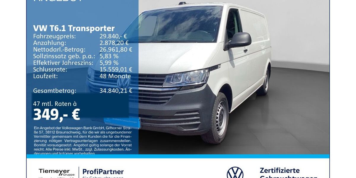 VW T6 Transporter 61.235 km 29.220 &euro; Recklinghausen 45663